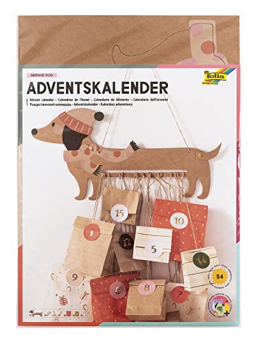 Folia 9382 Adventskalender Set Sausage Dog 54 Teiliges