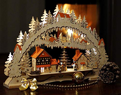- warmem mit Kerzenschein Schwibbogen Weihnachtsdekoration Traditionelle